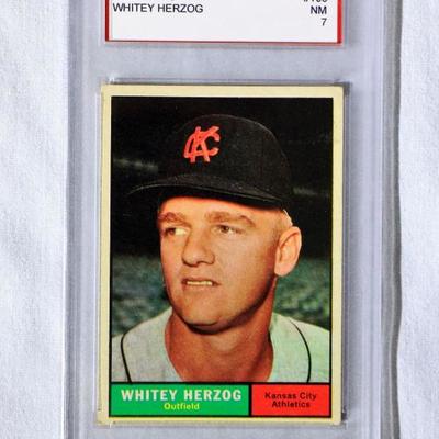 1961 Topps Whitey Herzog Baseball Card Graded
