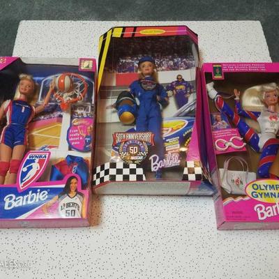 The Badass Barbie lot! WNBA, 50th anniversary Nascar, Olympic Gymnast.