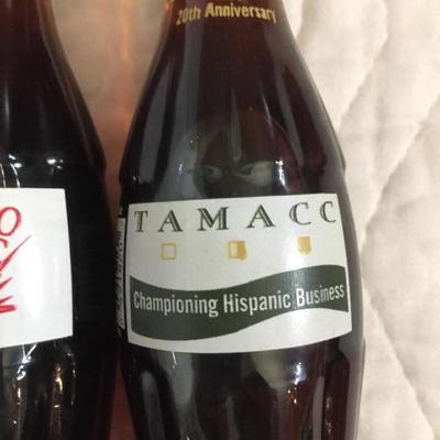 Miscellaneous lot of 8 oz. Coca-Cola bottles - Tamacco Championing Hispanic Business 1995 20th Anniv