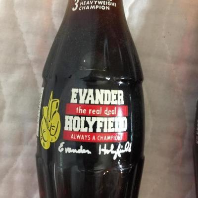 Five 8 oz bottles of Coca-Cola 3 time World Heavyweight Champion Evander Holyfield, mixed 6 pack of 