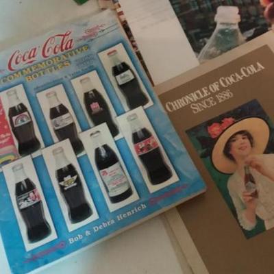 Mixed lot of Coca-Cola ephemera. Includes Coca-Cola commemorative bottles book; Petretti's Coca-Cola