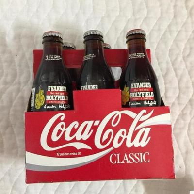 Five 8 oz bottles of Coca-Cola 3 time World Heavyweight Champion Evander Holyfield, mixed 6 pack of 