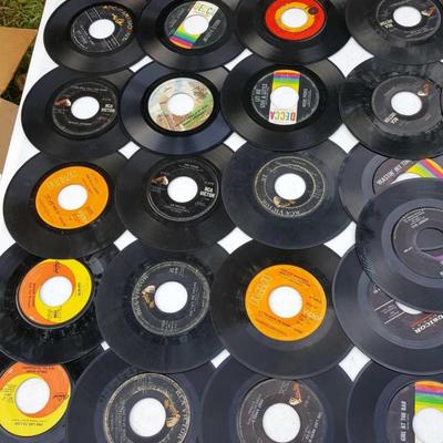 Lot of old 45s predominantly country