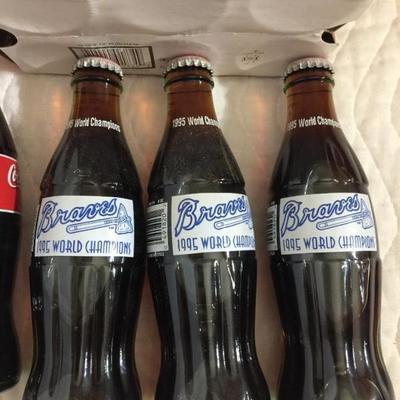 Miscellaneous 8 oz. Coca-Cola bottles - one 6 pack Celebrate the 13 In A Row Braves 1991-2004, 3 bot
