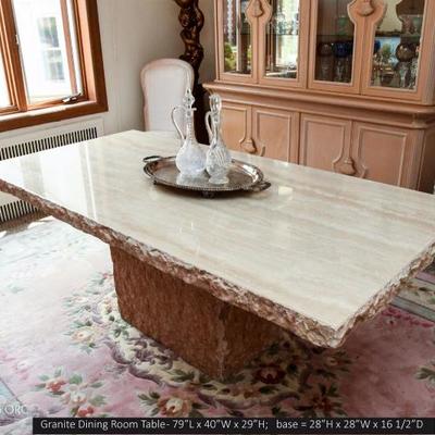 Granite Dining Room Table 79
