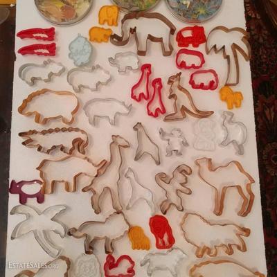 wild animals: Random Cookie Cutters priced 25 cents for plastic, .50 small tin cutters, $5 - $10 dollars for Copper cutters based on...