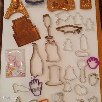 Milestones; Random Cookie Cutters priced 25 cents for plastic, .50 small tin cutters, $5 - $10 dollars for Copper cutters based on size,...