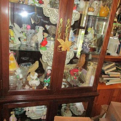 CURIO CABINET AND EVERYTHING IN IT