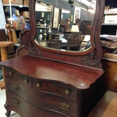 Antique Victorian Dresser and Mirror