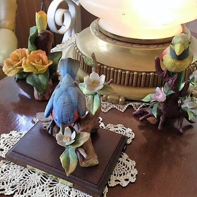Collection of Bisque Porcelain Birds