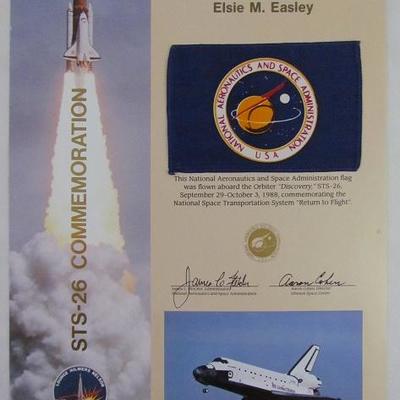National Aeronautics and Space Administration Flag Flown Aboard the Orbiter 