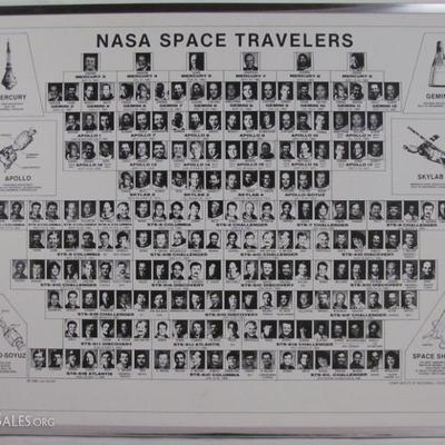 NASA Space Travelers 1961 -  1986 Framed Print