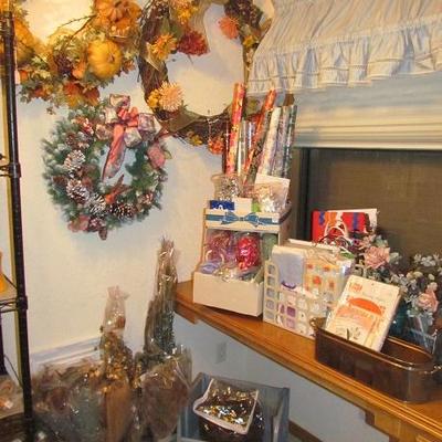More Craft Room Supplies and Wreaths