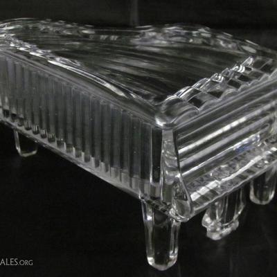 Crystal Ribbed Piano Trinket Box