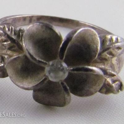 Sterling .925 Flower Ring  