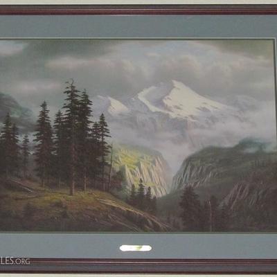 "High Country" by Mark Pettit Signed and Numbered (468/1000) Print.  Framed and Matted (35.5" x 27.5")