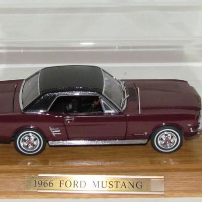 1966 Ford Mustang  on Oak Base Display Case