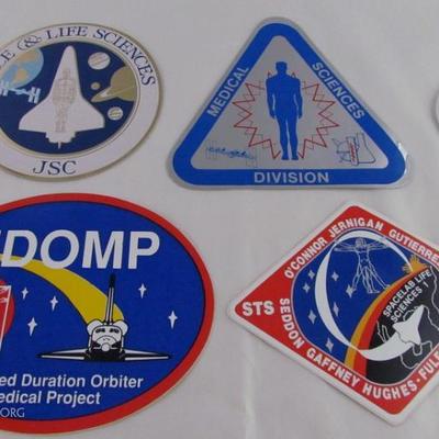 NASA Stickers: JSC Space & Life Sciences, Medical Sciences Division, Extended Duration Orbiter Medical Project, STS 40 Spacelab Life...