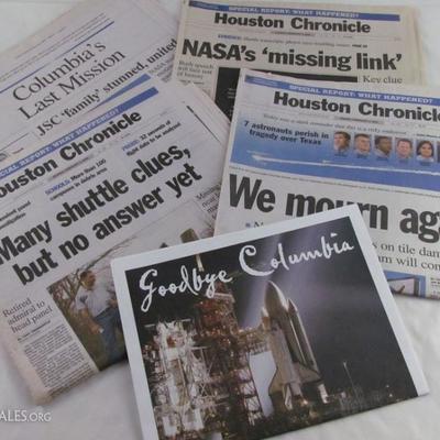 Vintages Newspapers on NASA Space Missions, other Misc. newspapers not shown