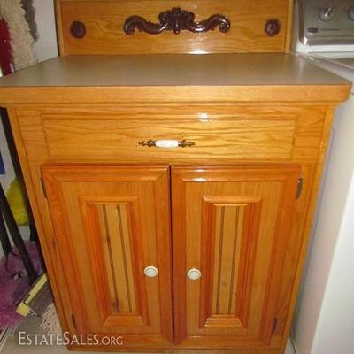 Solid Wood Counter Height Cabinet 