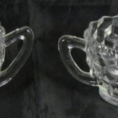 "American" Fostoria Open Sugar and Creamer