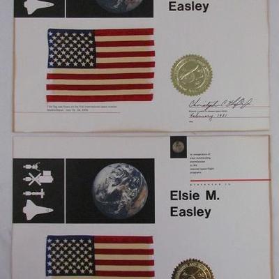 Flag Flown on The First International Space Mission Apollo/Soyuz July 15-24, 1975
