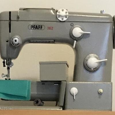 Vintage Pfaff 362 Sewing Machine, Cabinet With Accessories And Pull Out Storage. Made in Germany. Excellent Condition!

