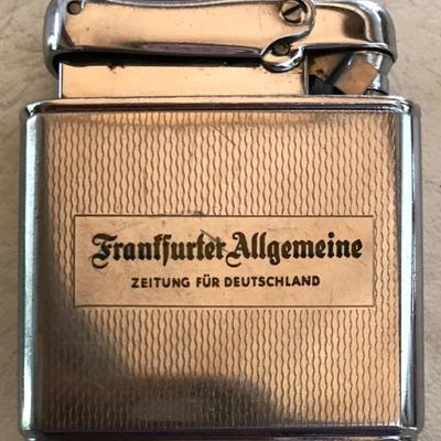 Ibelo Lighter West Germany With German Newspaper Engraved On Front
