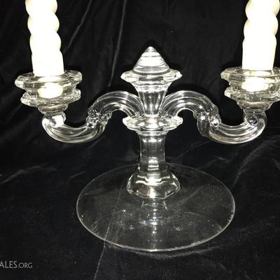 Vintage Crystal (Fostoria?) Candle Holders  38.00 pair