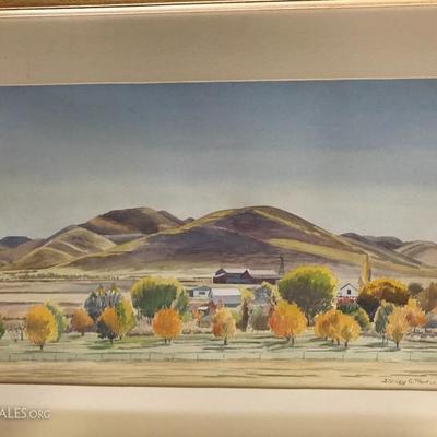 Sidney C. Redfield   Watercolor
'New Mexico Ranch'   1962
21" x 12.5" (image size)   350.00