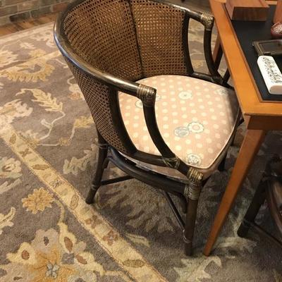 1960's Retro Rattan & Caned Club Chairs 280.00 (set of four)