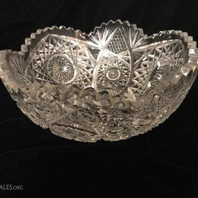 American Brilliant Cut Crystal Bowl 
8.25