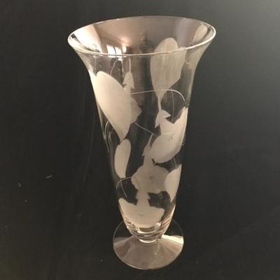 1940's Etched Morning Glory Vase
10.25"h   33.00 each (two available)