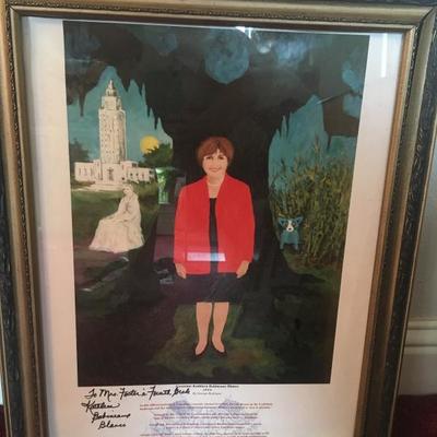 George Rodrique print; Kathleen Blanco becoming governor