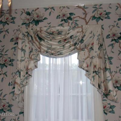 Curtains throughout the home will be for sale