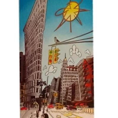 ALAIN GODON LIMITED EDITION GICLEE, FLATIRON BUILDING NEW YORK, TITLED I LOVE TANGO, LIMITED EDITION OF 350, MADE IN FRANCE