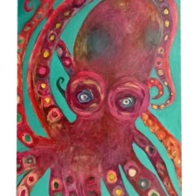 LARGE MICHAEL DAILY PAINTING, OCTOPUS 