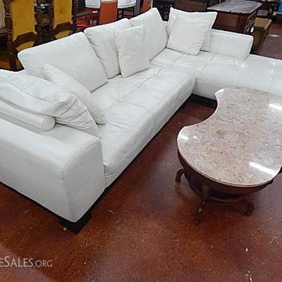 Leather contemporary Sectional sofa