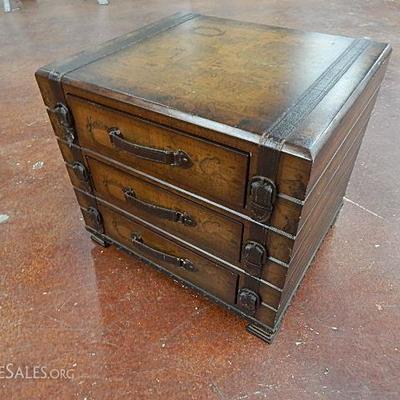 Suitcase style three drawer  table