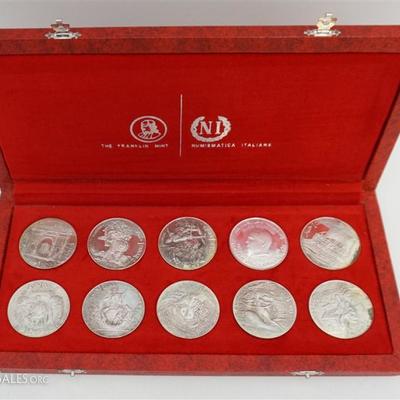 1969 FM-NI Republic of Tunisia 10 Coin .925 Silver Proof Set. 1969 Republic of Tunisia 10 Coin Silver Proof Set - KM# PS3 [KM# 292...