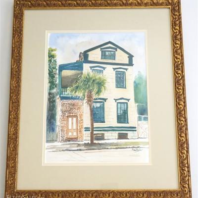 
Original Charleston Single Home Watercolor by local Charleston Margaret Connell-de Ruyter. Professionally framed and double matted under...