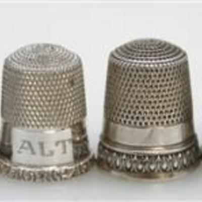 Ten Vintage / Antique Sterling Silver Thimbles. All in good condition, various sizes. Perfect for the collector or dealer