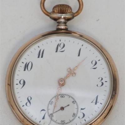 Vintage Junghans Open Face Pocket Watch in an attractive machine turned 800 Silver Case, no monograms. Serial number 0354737. The watch...