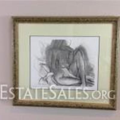 
019: Matisse Nouvelles Nude Study 
.
Henri Matisse Nouvelle Nude, 1936, lithographic reproduction, 19 x 22 inches framed in nice Larson...