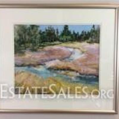 Lot 007:Nancy Rankin original painting of a meandering stream in an open forest, 22.5 x 25.5 inches framed.



SELLER ESTABLISHED A $150...