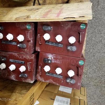 used batteries, available for recycling