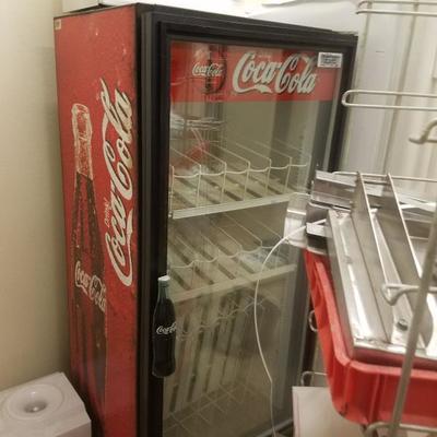 Coca Cola upright cooler, man cave, lake house, office sites, what ever the need, works great.