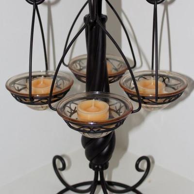 Table top votive candelabra