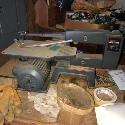 CRAFTSMAN SCROLL SAW WITH CABINET