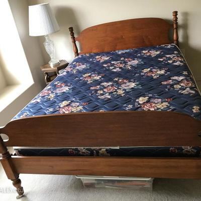 Full size bed, with firm mattress 